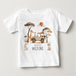 Vild En pojke 1:a födelsedagen Safari T Shirt