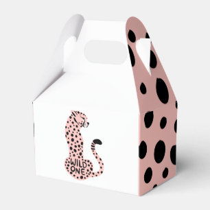 Vild En Rosa Leopard första födelsedag Presentaskar