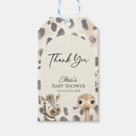 Vild en Safari Baby Shower Presentetikett