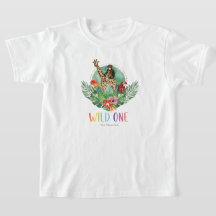 Vild en safari-djungel med djur Modern akvarell T