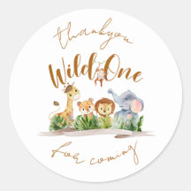 Vild en Safari-fest Tack Sticker
