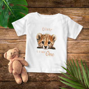 Vild en söt baby gepard personlig t shirt