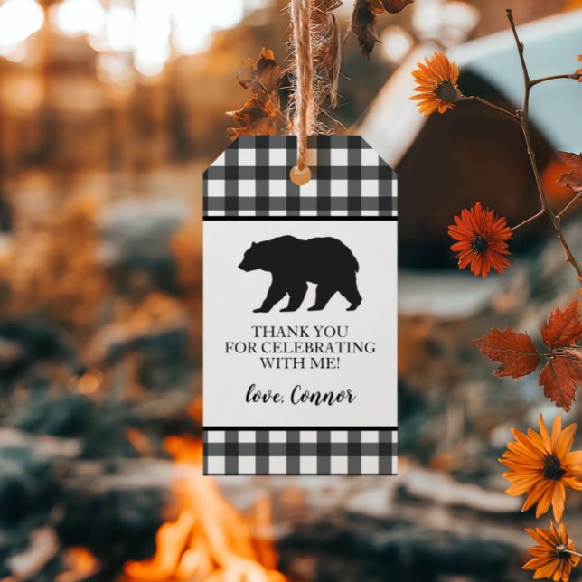 Vild En Svart Björn svart Buffel Randig Tack Presentetikett (Skapare uppladdad)