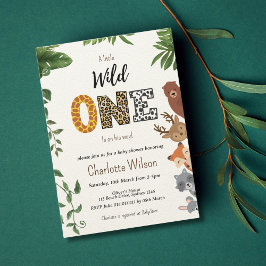 Vild En typografisk babydusch QR-kod Inbjudningar