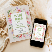 Vild en vildblomma för första födelsedag