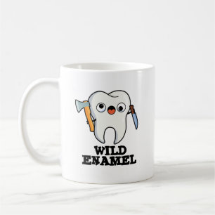 Vild Enamel Funny Vild Animal Tooth Pun Kaffemugg