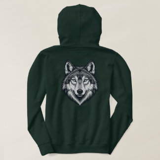 Vild Ensam Varg Huvud Grafisk T-Shirt Hoodie