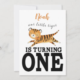 Vild enstöring Dschungel Tiger 1-årsdag Inbjudningar
