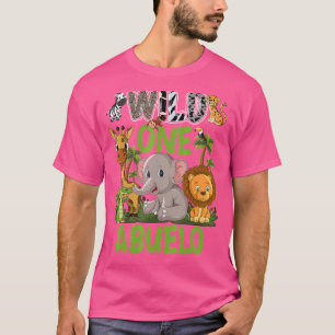 Vild ett Abuelo Zoo Birthday Safari Jungle Animals T Shirt