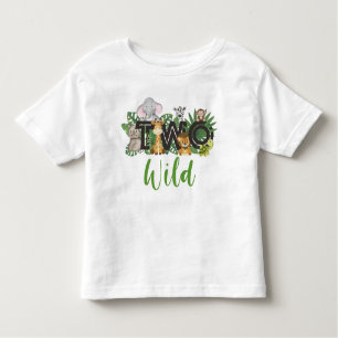 Vild Ett andra födelsedag för safari Party Småbarn T Shirt