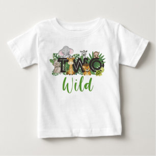 Vild Ett andra födelsedag för safari Party Småbarn T Shirt