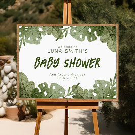 Vild ett är på väg att välkomna Safari Baby Shower Poster