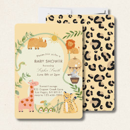 Vild Ett Äventyr väntar på babyskor avrundat Inbjudningar