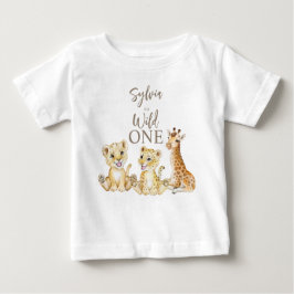 Vild ett baby djur personlig namn party t shirt