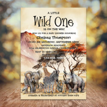 Vild ett babyskor Safari Animals