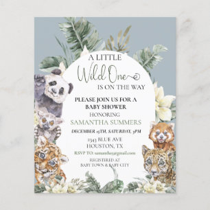 Vild Ett Bebis Shower Tropisk Djungel Djur Budget