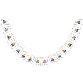 Vild Ett Cute Jungle Tiger 1:a födelsedag Vimplar