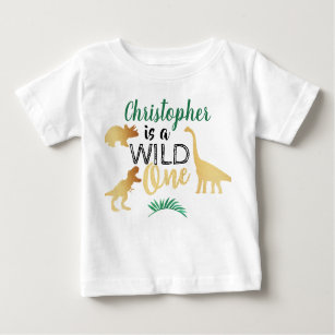 Vild Ett dinosaurieboys första födelsedag T Shirt