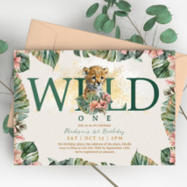 Vild Ett djur Guepard Pojke 1:a födelsedag Inbjudningar