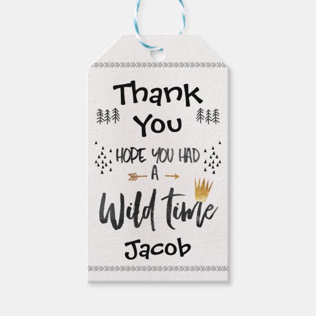 Vild Ett favoritmärke på födelsedagen Presentetikett (Framsidan)