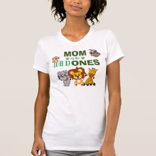 Vild Ett första födelsedag Jungle Safari Zoo Twin T Shirt