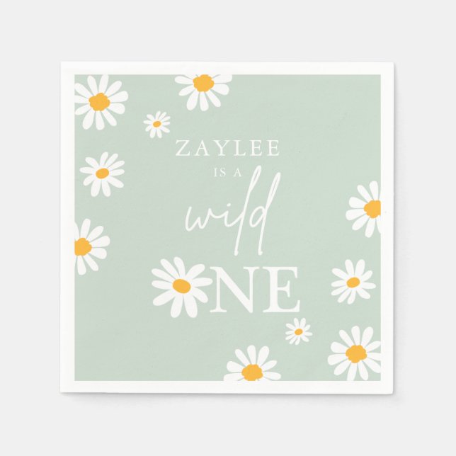 Vild Ett första födelsedag Party Bohemian Groovy D Pappersservett (Framsidan)