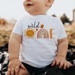 Vild Ett första födelsedag regnbåge och Sol Party T Shirt<br><div class="desc">Färgregnbåge för utspädning av vatten och vilden sol en t-shirt för party</div>
