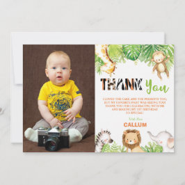 Vild Ett första födelsedagsfoto av jungeldjur Tack Kort