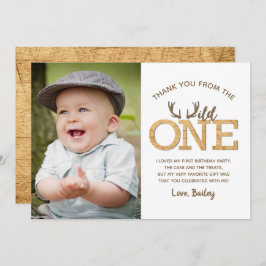 Vild Ett första födelsedagskort för Tack Inbjudningar