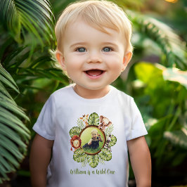 Vild ett foto-kute-jungeldjur 1:a födelsedagen t shirt