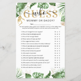 Vild ett "gissa vem" babyutsättare flygblad