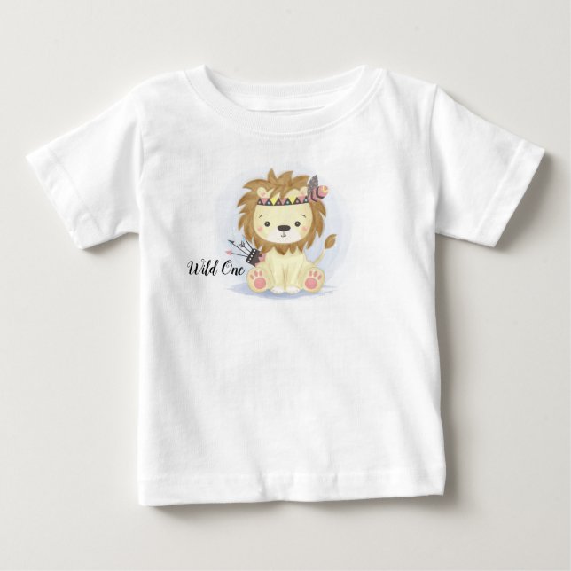 Vild ett inbyggt Lejon T Shirt (Framsida)