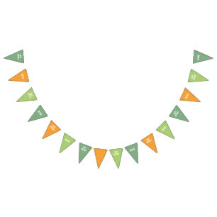 Vild ett Jungle Animals Tropical Boy Birthday Vimplar