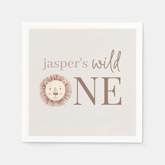 Vild ett Lejona Ansikte Pappersservett (Framsidan)