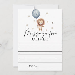 Vild Ett Lejont bubblor första födelsedag för Kort