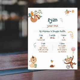 Vild Ett milstolpar Poster med zoomdjur