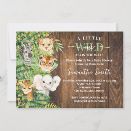 Vild ett på hur Rustic Safari Baby Shower Inbjudningar
