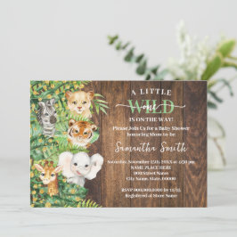 Vild ett på hur Rustic Safari Baby Shower Inbjudningar
