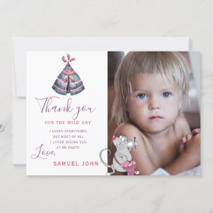 Vild Ett roligt foto på första födelsedagen tack Inbjudningar