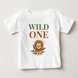 Vild Ett Safari Första Födelsedag T Shirt