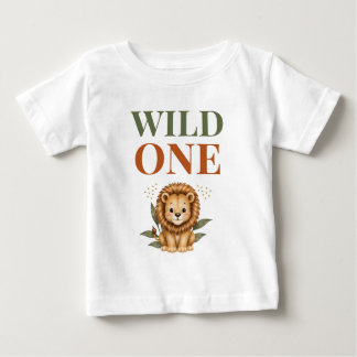 Vild Ett Safari Första Födelsedag T Shirt