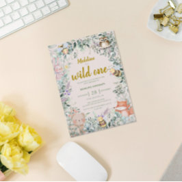 Vild ett skogsdjur 1:a födelsedagsinbjudan inbjudningar