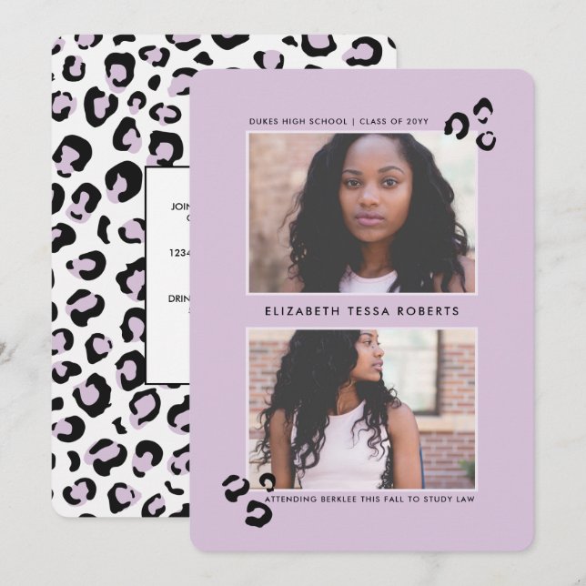 Vild ett Studenten-meddelande Inbjudningar (Fram/baksida)