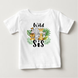 Vild Ett Syrran Boy 1:a födelsedagen Jungle Safari T Shirt