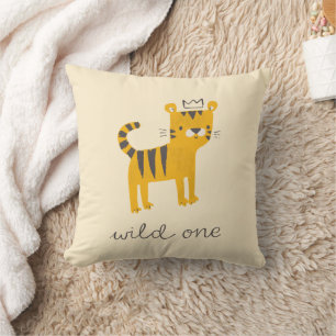 Vild ett tigerkatt kudde