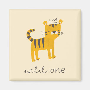 Vild ett tigerkatt magnet