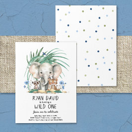 Vild Ett ungeldjur födelsedag Inbjudningar