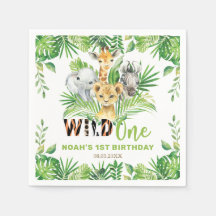 Vild Ett ungeldjur Greenery 1:a födelsedagen