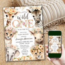 Vild ett ungle Animals Safari Baby Shower