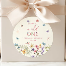 Vild Ett Vildblomma 1-års födelsedagsfest